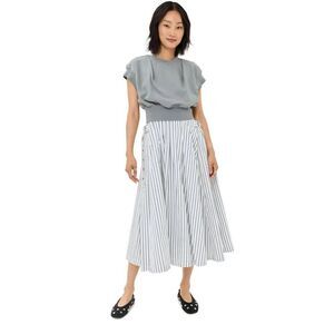 3.1 Phillip Lim Women's Gray Sweatshirt Combo Dress Pleated Skirt Medium NWOT